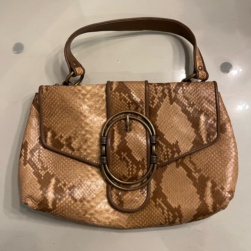 Vintage Cole Haan Snake Print Shoulder Purse